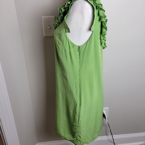 Tibi New York Silk Dress Size 8 Green - Picture 9 of 14